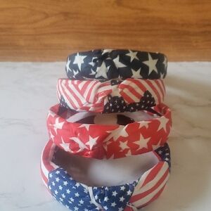 Patriotic Stars and Stripes Knot Headbands